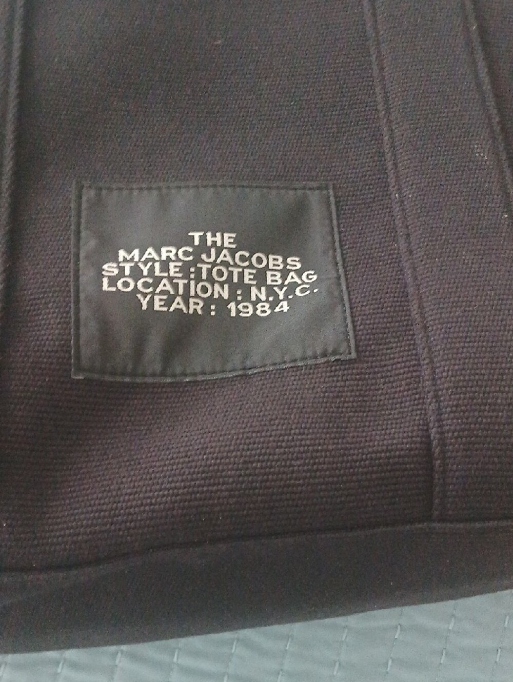 Marc Jacobs Large Black Canvas 'The Tote Bag' Tote - Picture 3 of 9